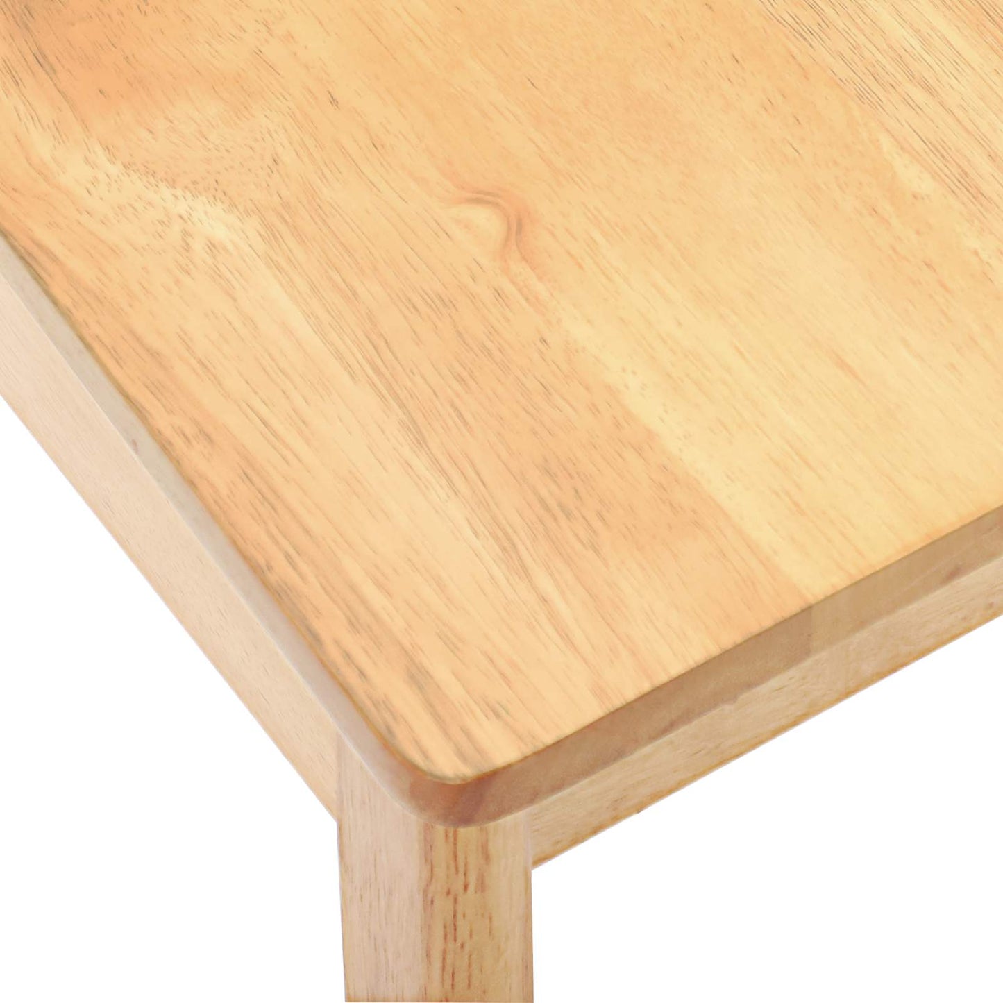Eetkamerstoel 2 Pcs Massief Rubberhout Naturel