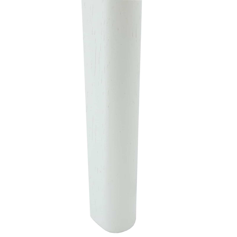 Eetkamerstoel 2 Pcs Massief Rubberhout Wit en grijs