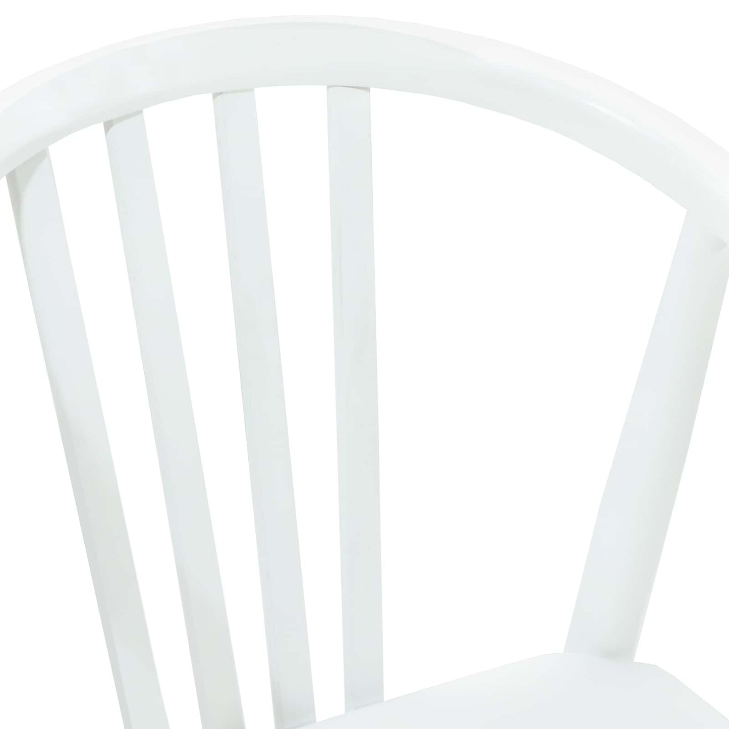Eetkamerstoel 2 Pcs Massief Rubberhout Wit