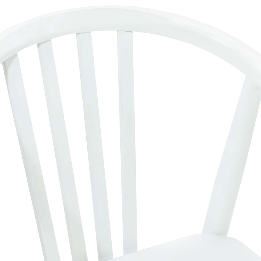 Eetkamerstoel 2 Pcs Massief Rubberhout Wit