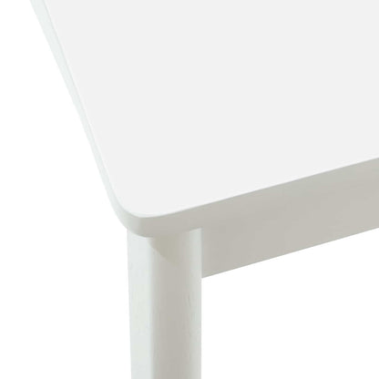 Eetkamerstoel 2 Pcs Massief Rubberhout Wit