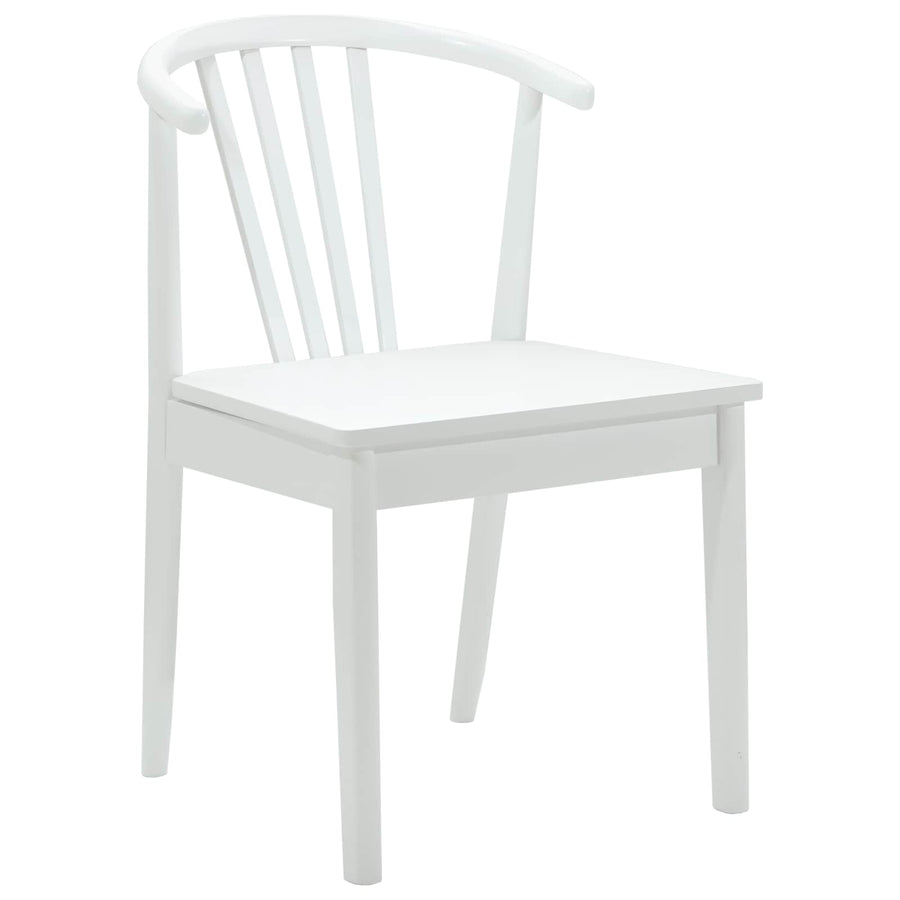 Eetkamerstoel 2 Pcs Massief Rubberhout Wit