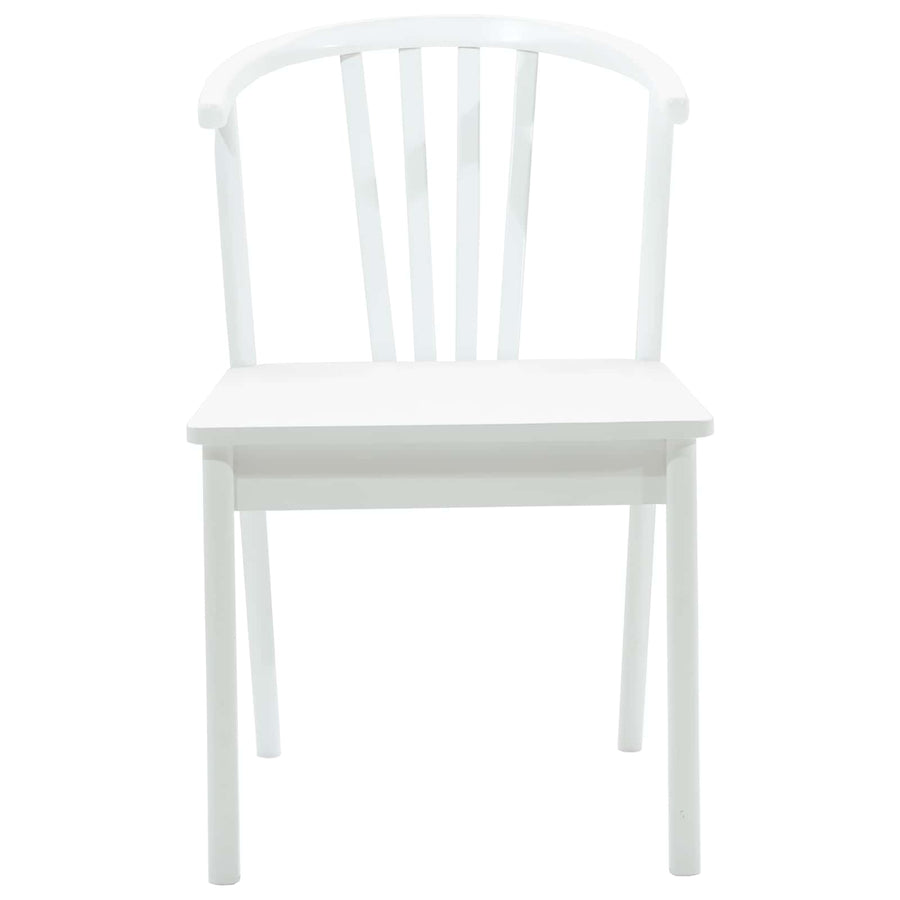 Eetkamerstoel 2 Pcs Massief Rubberhout Wit