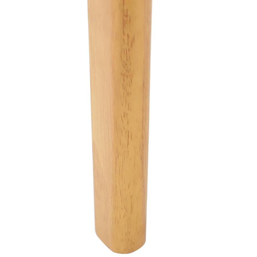 Eetkamerstoel 2 Pcs Massief Rubberhout Natuurlijk en wit