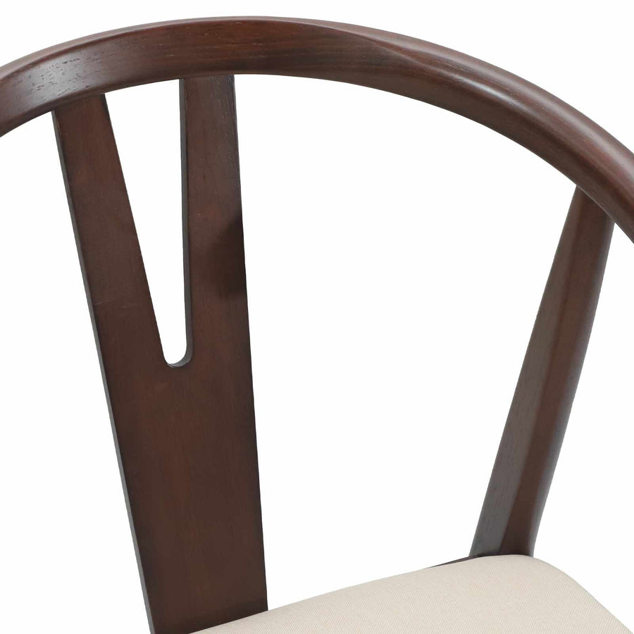 Eetkamerstoel 2 Pcs Massief Rubberhout Lichtbruin en licht