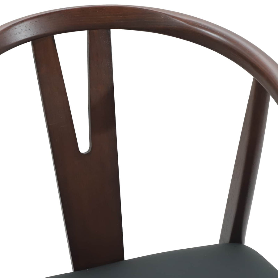 Eetkamerstoel 2 Pcs Massief Rubberhout Lichtbruin en zwart