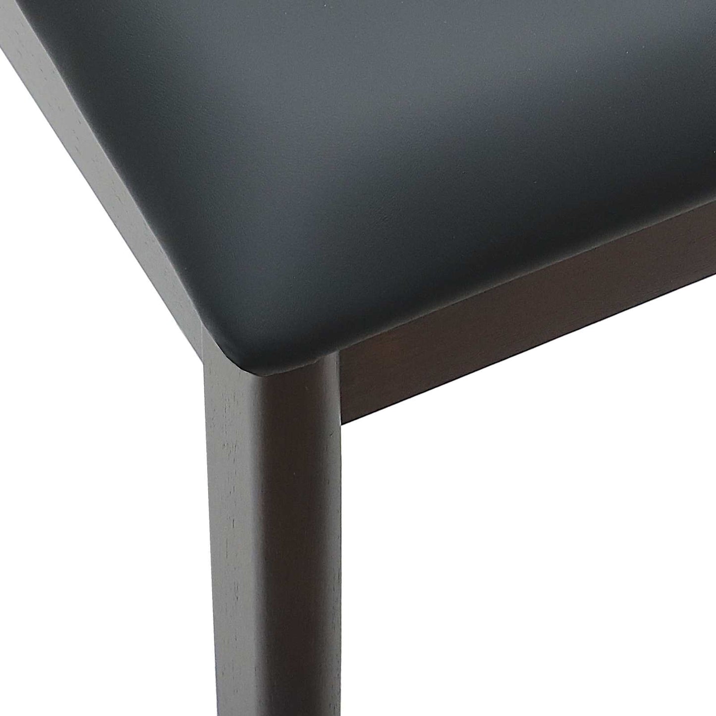 Eetkamerstoel 2 Pcs Massief Rubberhout Lichtbruin en zwart