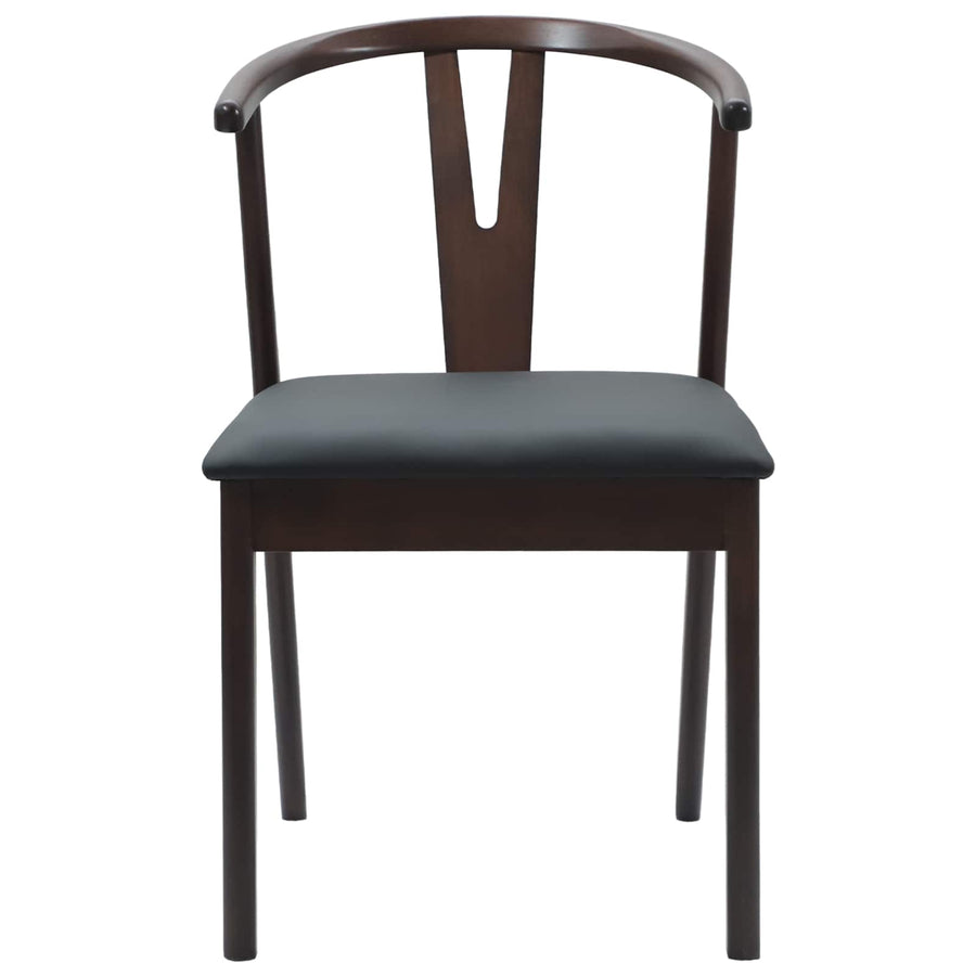 Eetkamerstoel 2 Pcs Massief Rubberhout Lichtbruin en zwart