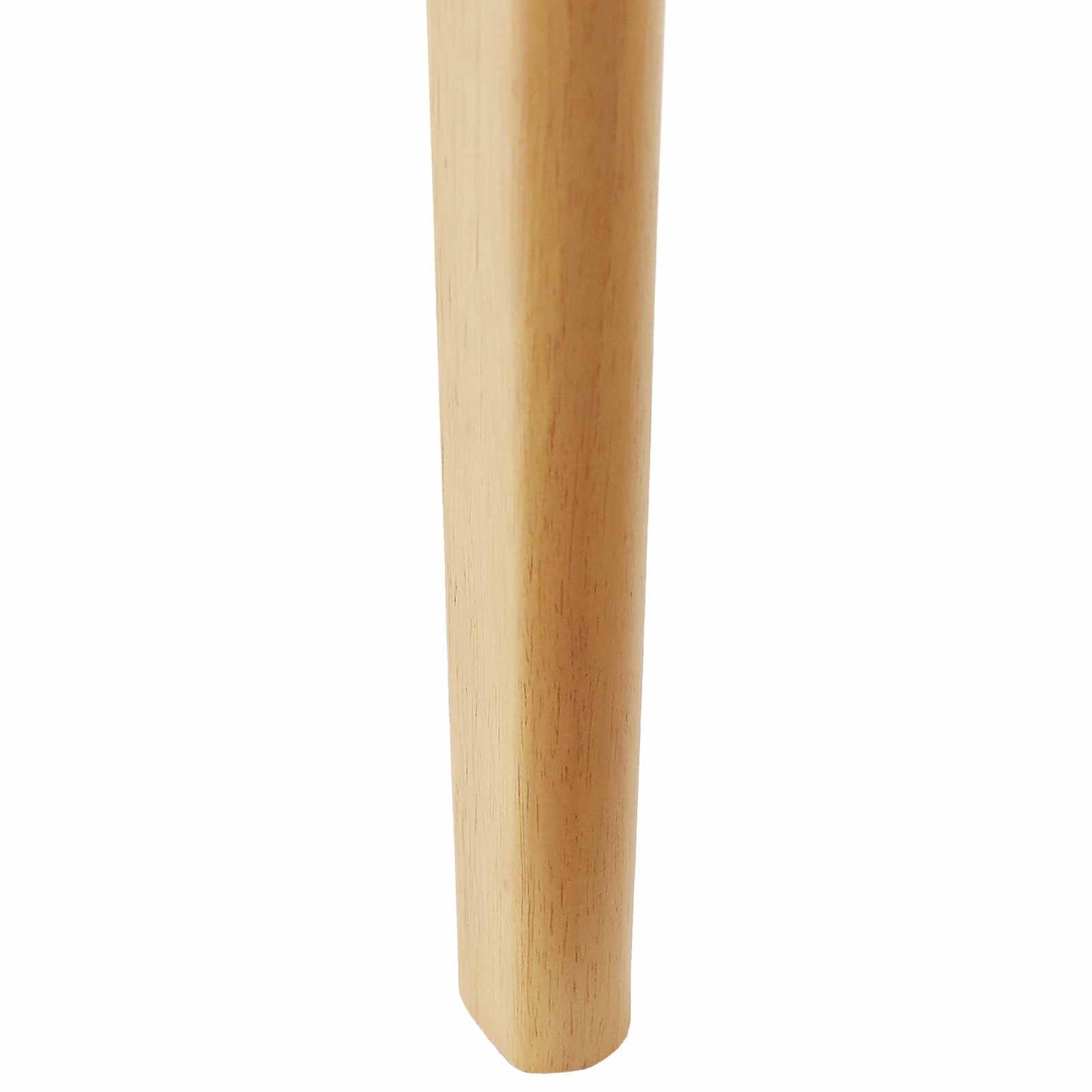 Eetkamerstoel 2 Pcs Massief Rubberhout Natuurlijk en licht