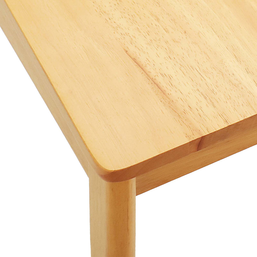 Eetkamerstoel 2 Pcs Massief Rubberhout Naturel
