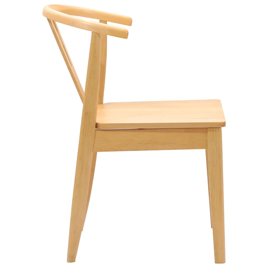 Eetkamerstoel 2 Pcs Massief Rubberhout Naturel