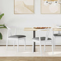 Eetkamerstoel 2 pcs Wit en Grijs Massief Rubberhout