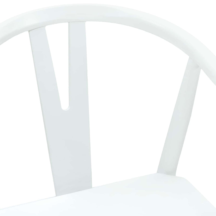 Eetkamerstoel 2 Pcs En Massief Rubberhout Wit