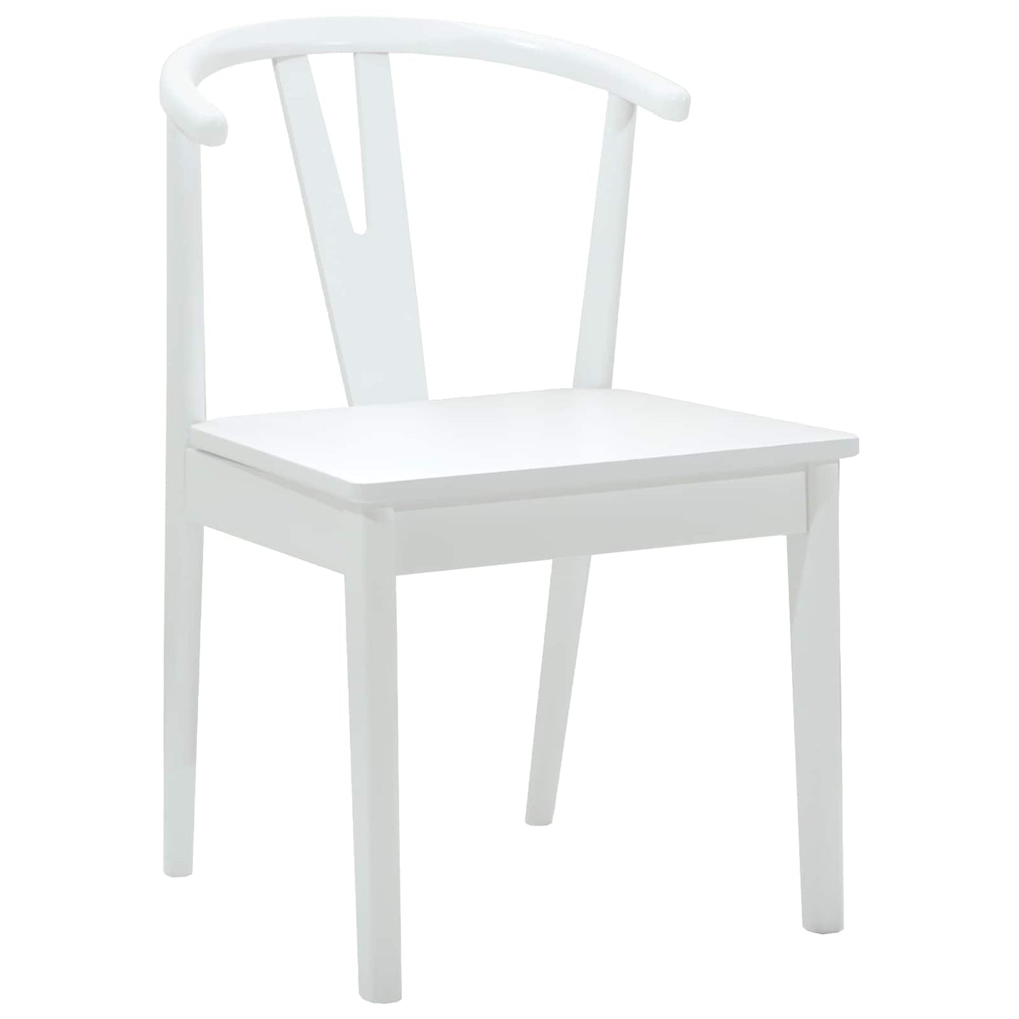 Eetkamerstoel 2 Pcs En Massief Rubberhout Wit