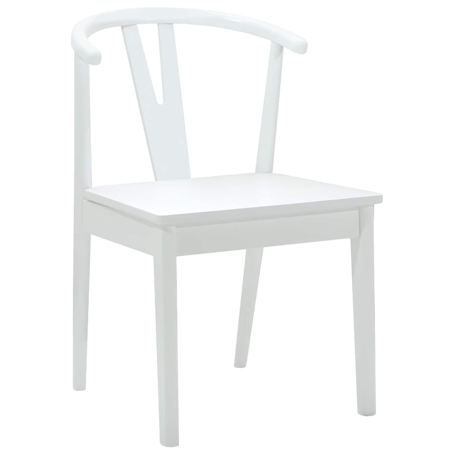 Eetkamerstoel 2 Pcs En Massief Rubberhout Wit