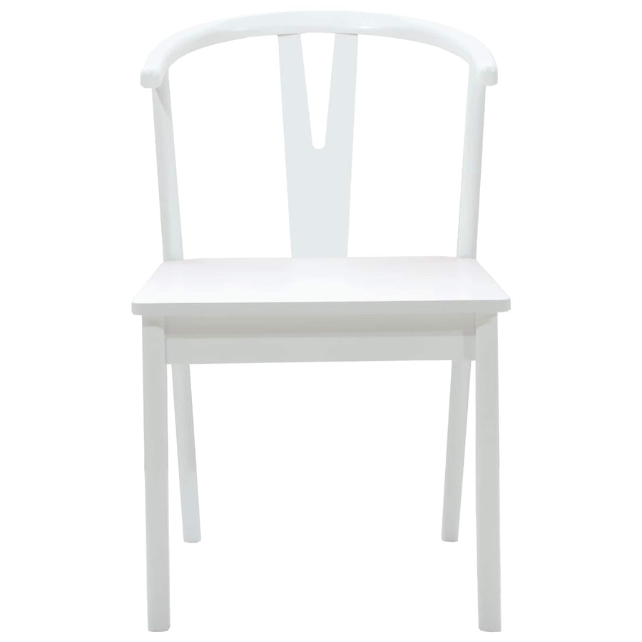 Eetkamerstoel 2 Pcs En Massief Rubberhout Wit