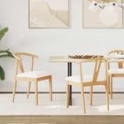 Dining Chair 2 pcs Natural and Light Solid Rubberwood