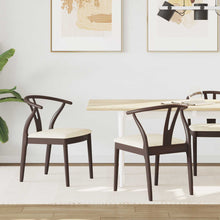 Eetkamerstoel 2 Pcs Massief Rubberhout Lichtbruin en licht