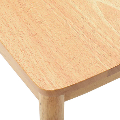Eetkamerstoel 2 Pcs Massief Rubberhout Naturel