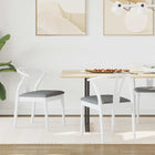 Dining Chairs 2 pcs White and Grey Solid Rubberwood