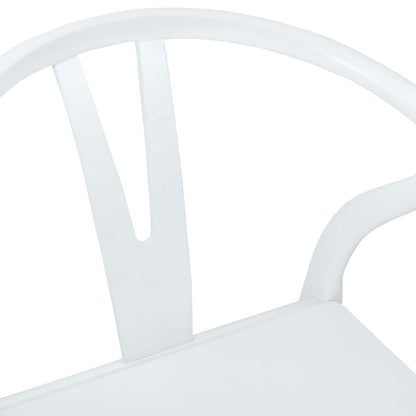 Eetkamerstoel 2 Pcs En Massief Rubberhout Wit