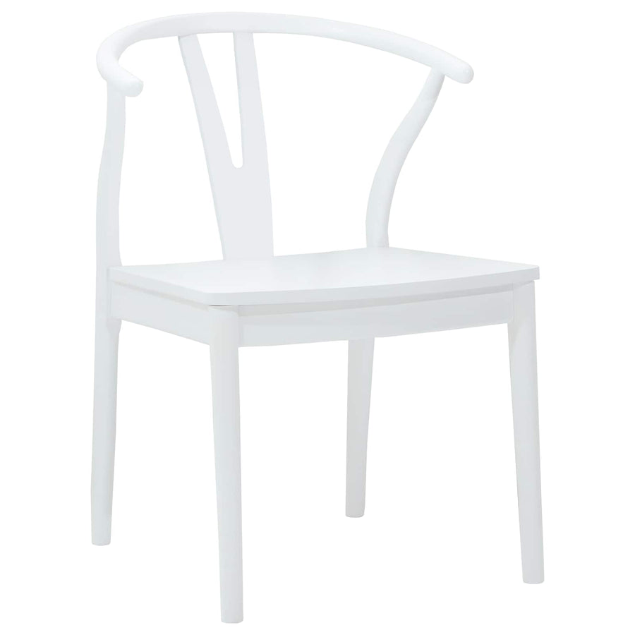 Eetkamerstoel 2 Pcs En Massief Rubberhout Wit