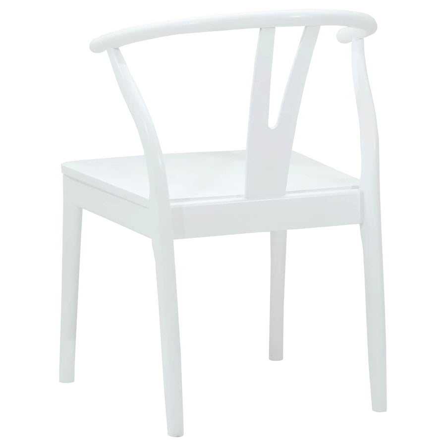 Eetkamerstoel 2 Pcs En Massief Rubberhout Wit