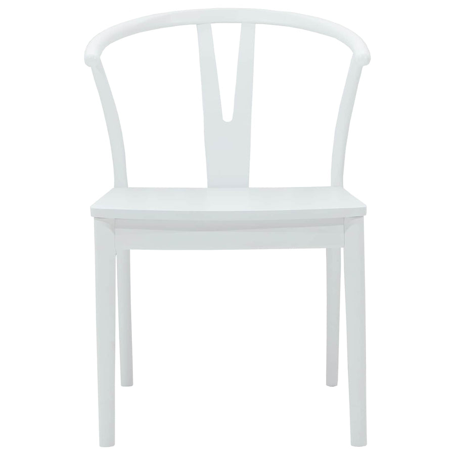Eetkamerstoel 2 Pcs En Massief Rubberhout Wit