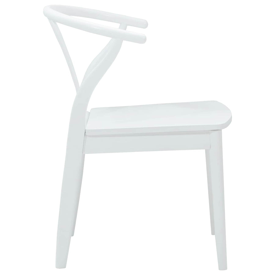 Eetkamerstoel 2 Pcs En Massief Rubberhout Wit