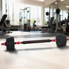 2-in-1 Dumbbell-Barbell Set 30kg Black and Red