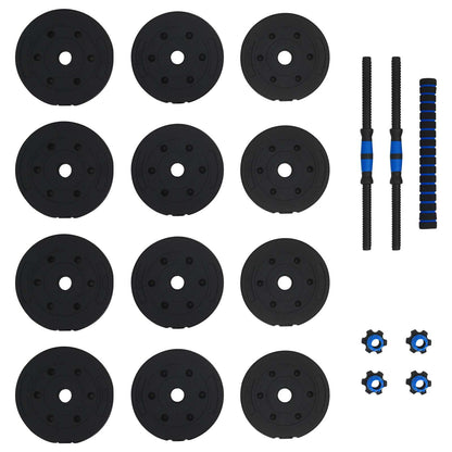 2-in-1 Halter Set Zwart en Blauw 121 x 19,5 x 19,5 cm