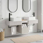 Badkamerkastenset 3 st Wit 53 x 35 x 39 cm Bewerkt hout