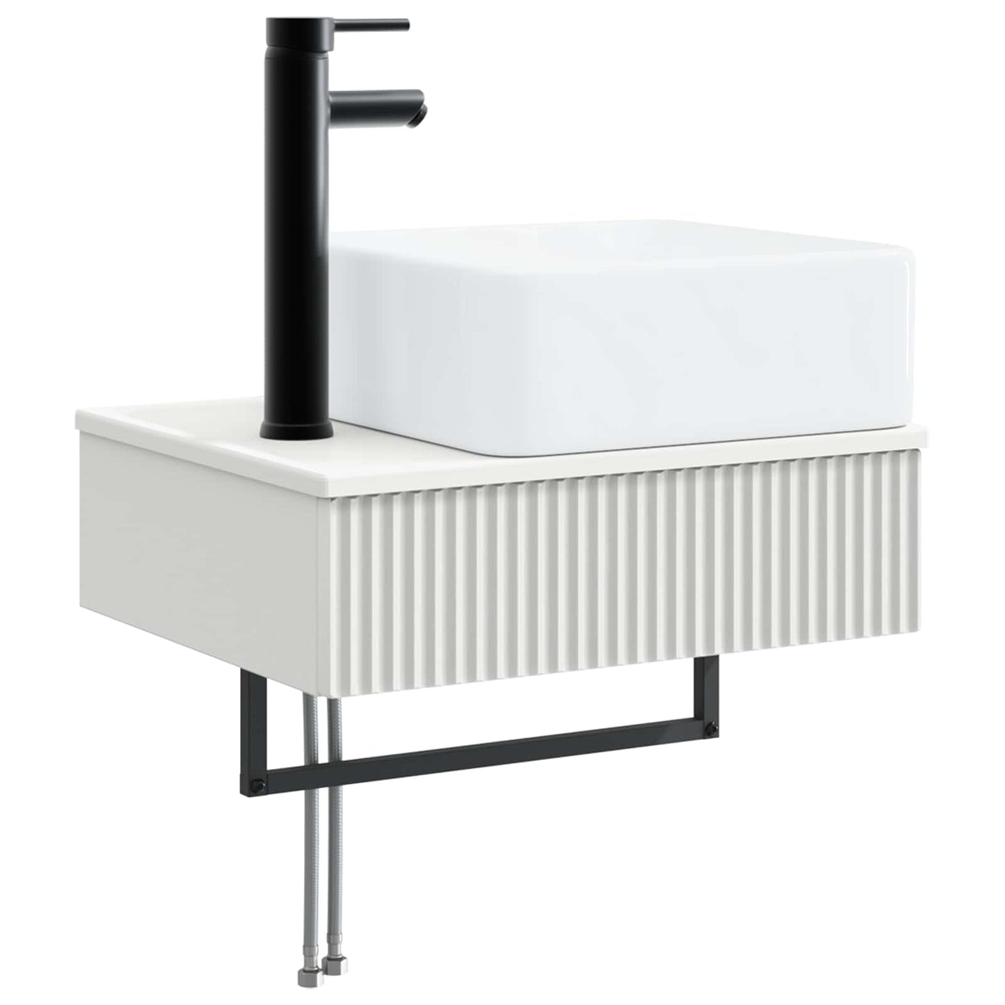 Badkamerkastenset 3 st Wit 53 x 35 x 39 cm Bewerkt hout
