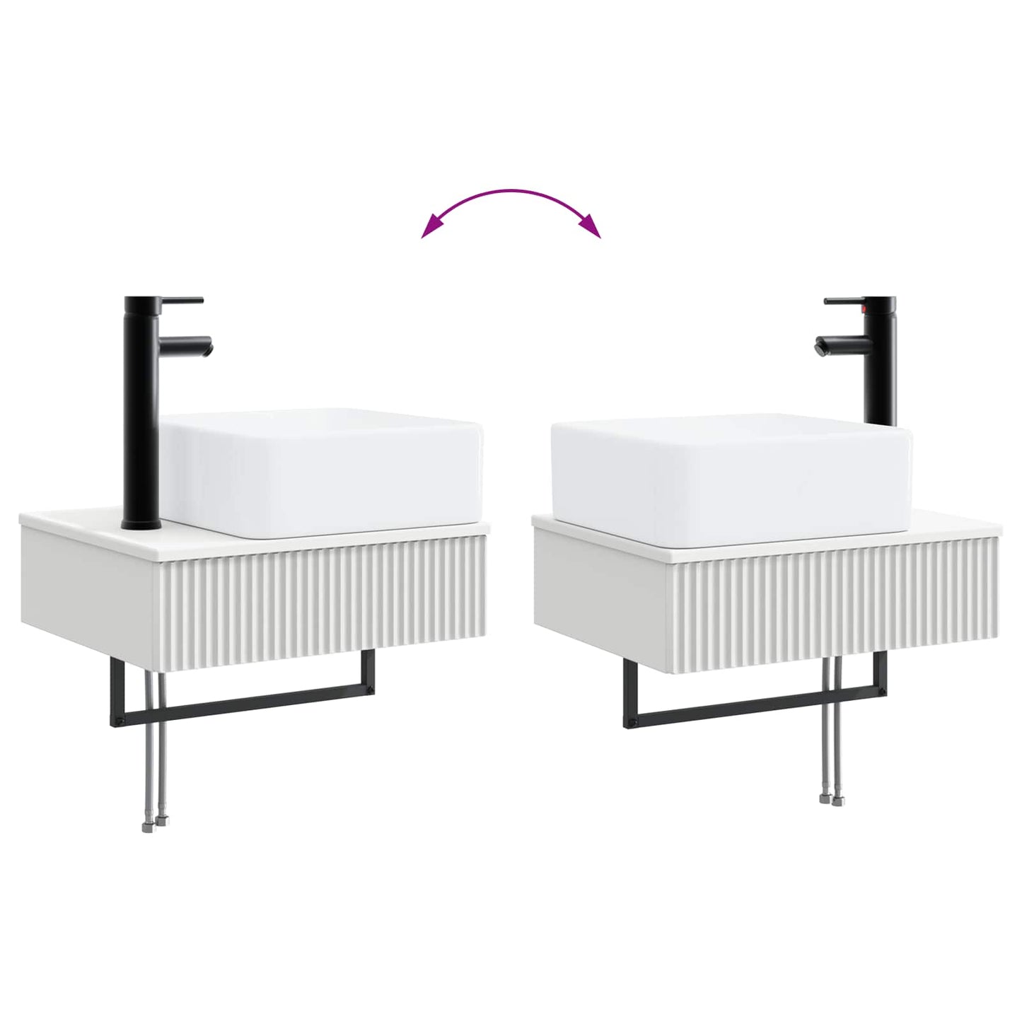 Badkamerkastenset 3 st Wit 53 x 35 x 39 cm Bewerkt hout