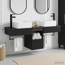 Badkamerkastenset 3 st Zwart 53 x 35 x 39 cm Bewerkt hout