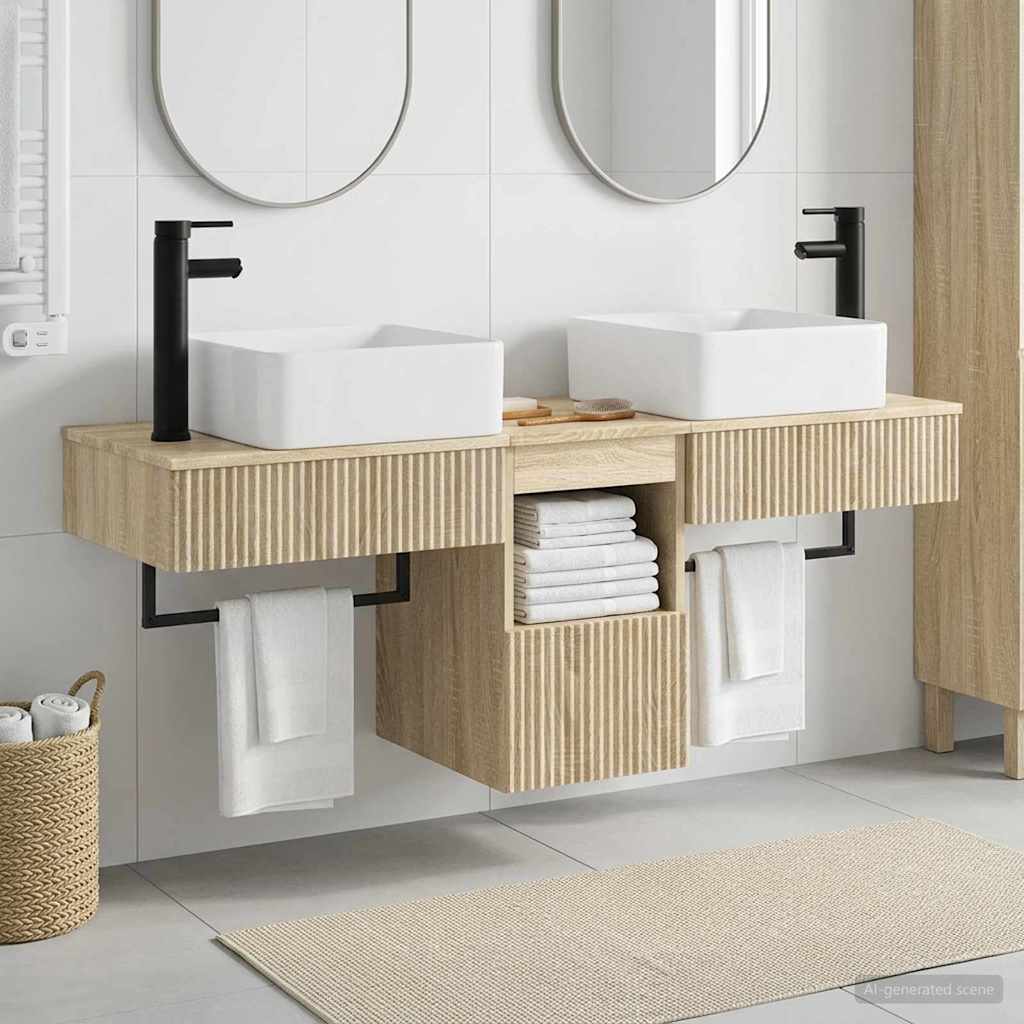 Badkamerkastenset 3 st Sonoma Eiken 53 x 35 x 39 cm