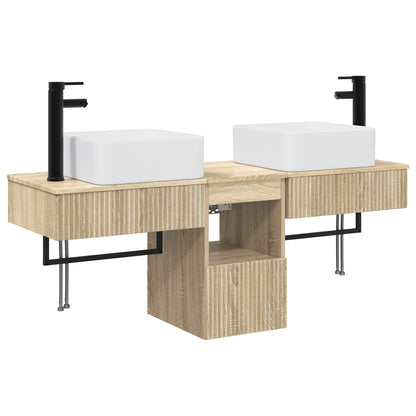 Badkamerkastenset 3 st Sonoma Eiken 53 x 35 x 39 cm