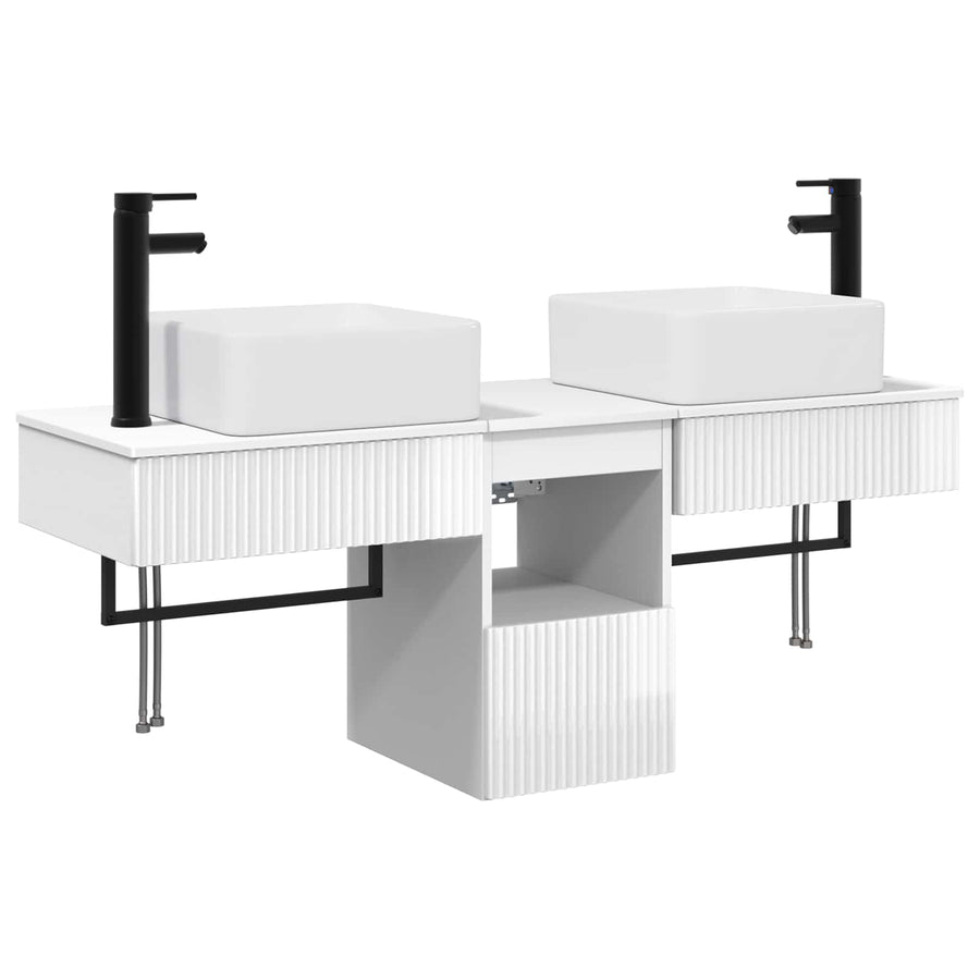 Badkamerkastenset 3 st Hoogglans Wit 53 x 35 x 39 cm