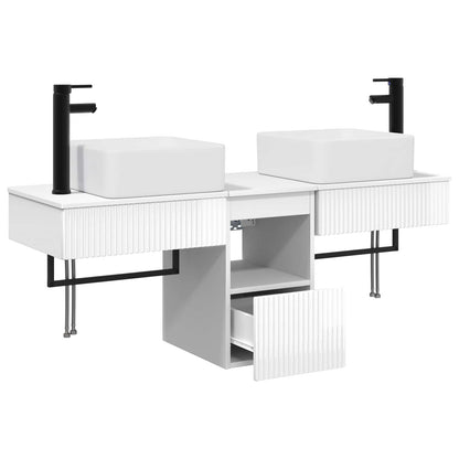 Badkamerkastenset 3 st Hoogglans Wit 53 x 35 x 39 cm