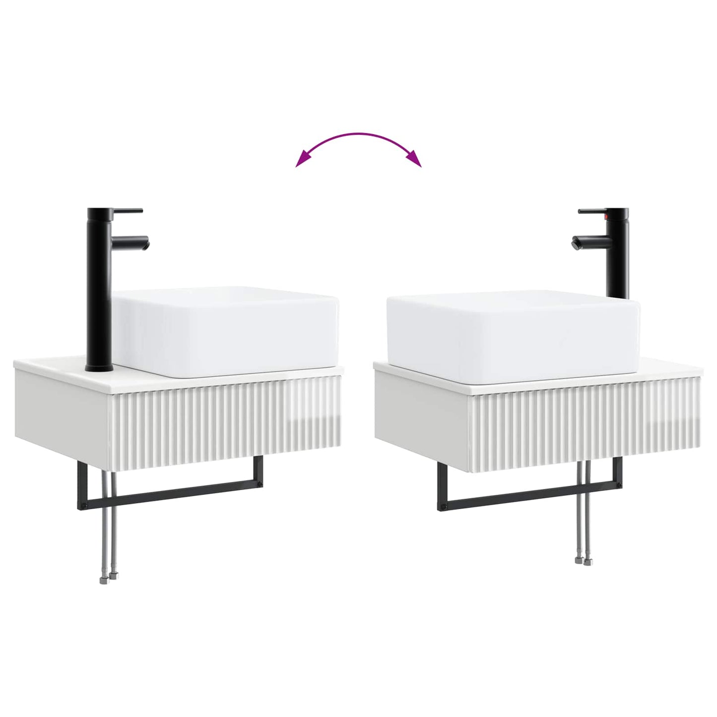 Badkamerkastenset 3 st Hoogglans Wit 53 x 35 x 39 cm