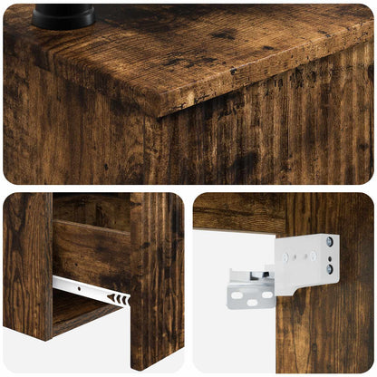 Badkamerkastenset 3 st Gerookt eiken 53 x 35 x 39 cm