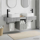Badkamerkastenset 3 st Grijs Sonoma 53 x 35 x 39 cm