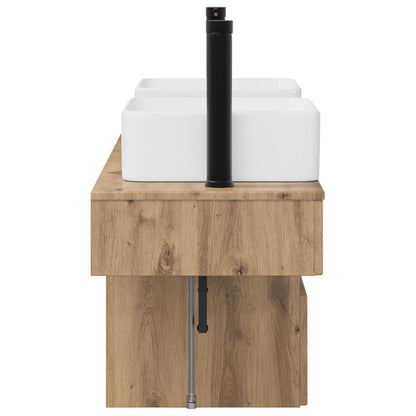 Badkamerkastenset 3 st Artisanaal eiken 53 x 35 x 39 cm