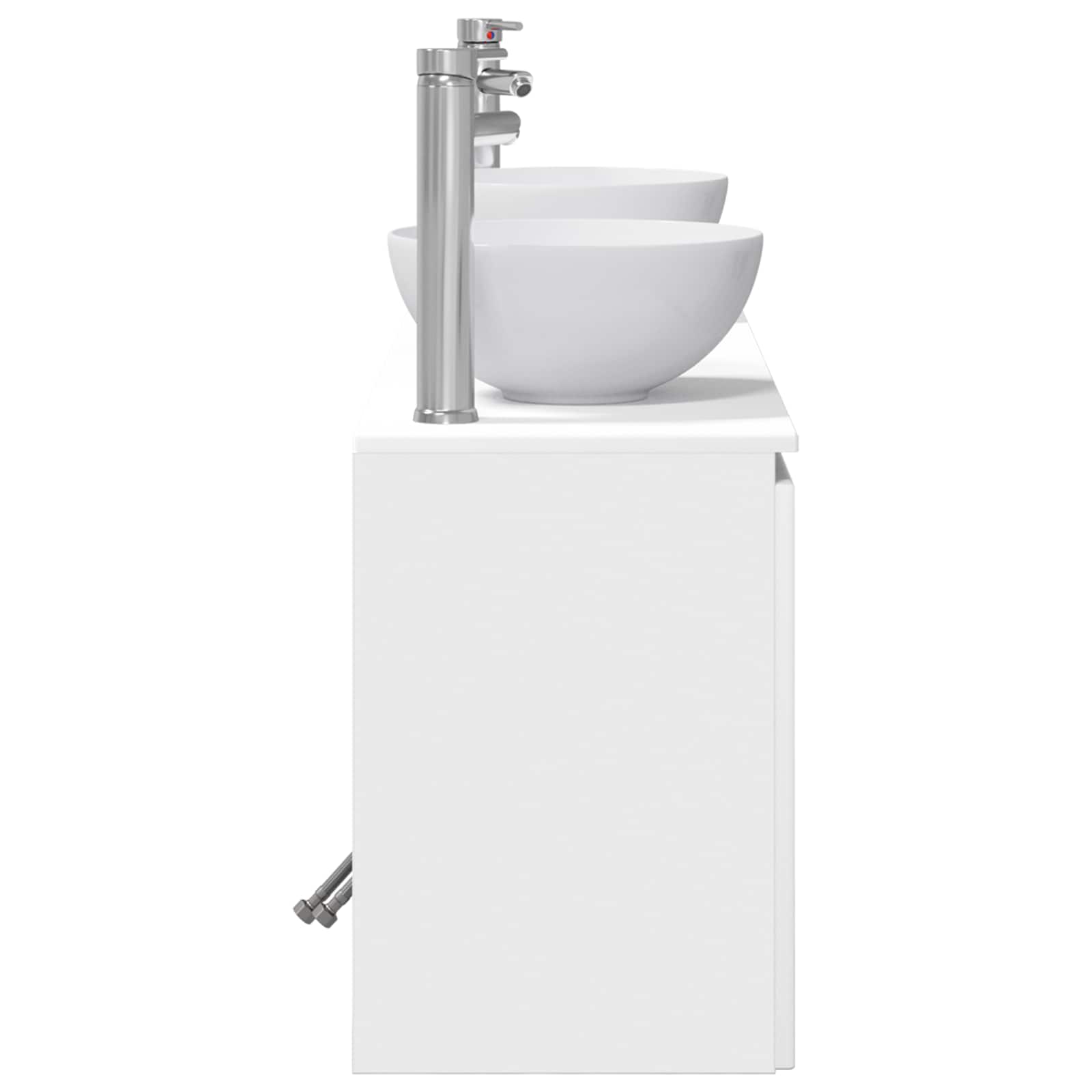 Badkamerkastenset 3 st Wit 49,5 x 35 x 63 cm Bewerkt hout