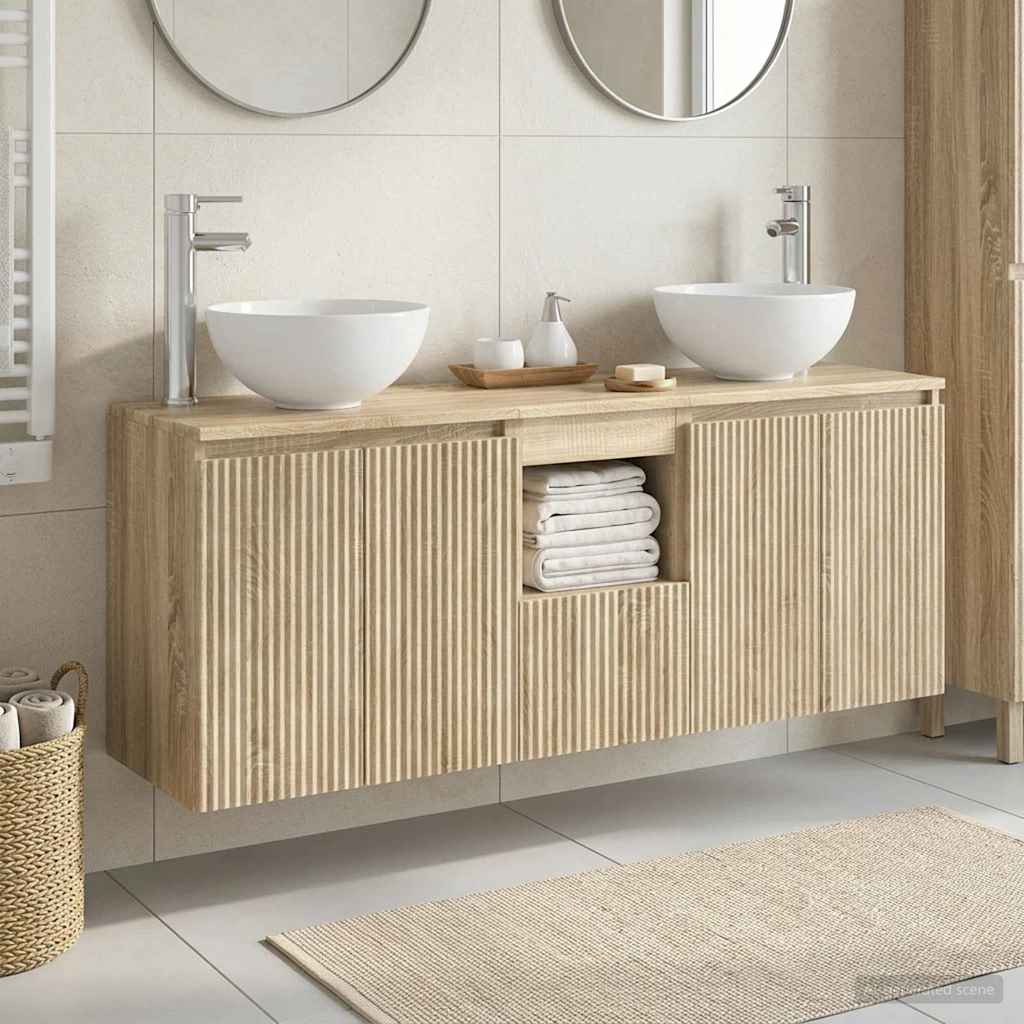 Badkamerkastenset 3 st Sonoma Eiken 49,5 x 35 x 63 cm