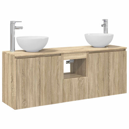Badkamerkastenset 3 st Sonoma Eiken 49,5 x 35 x 63 cm