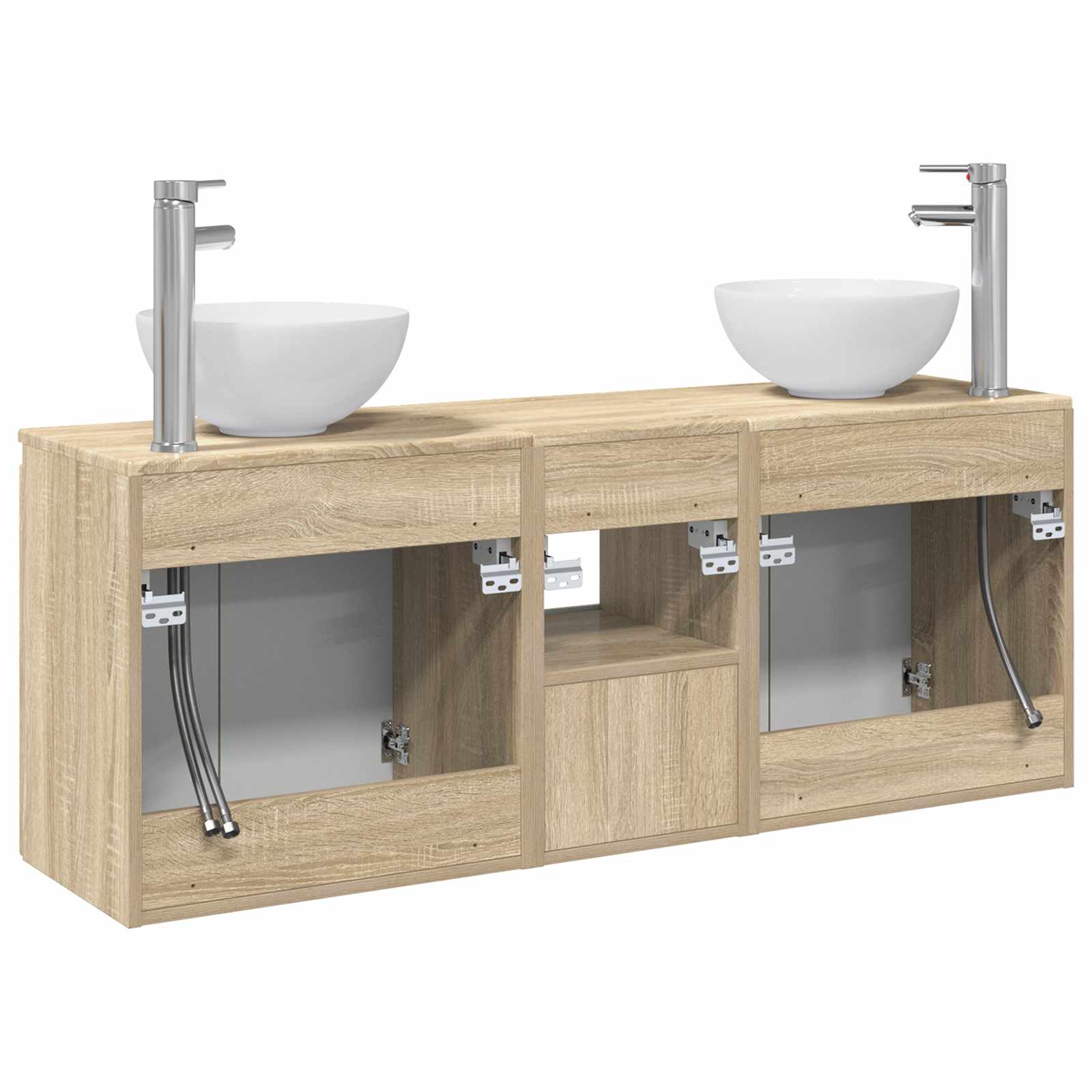 Badkamerkastenset 3 st Sonoma Eiken 49,5 x 35 x 63 cm
