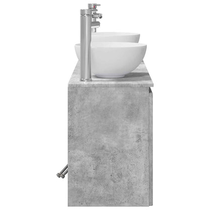 Badkamerkastenset 3 st Betongrijs 49,5 x 35 x 63 cm