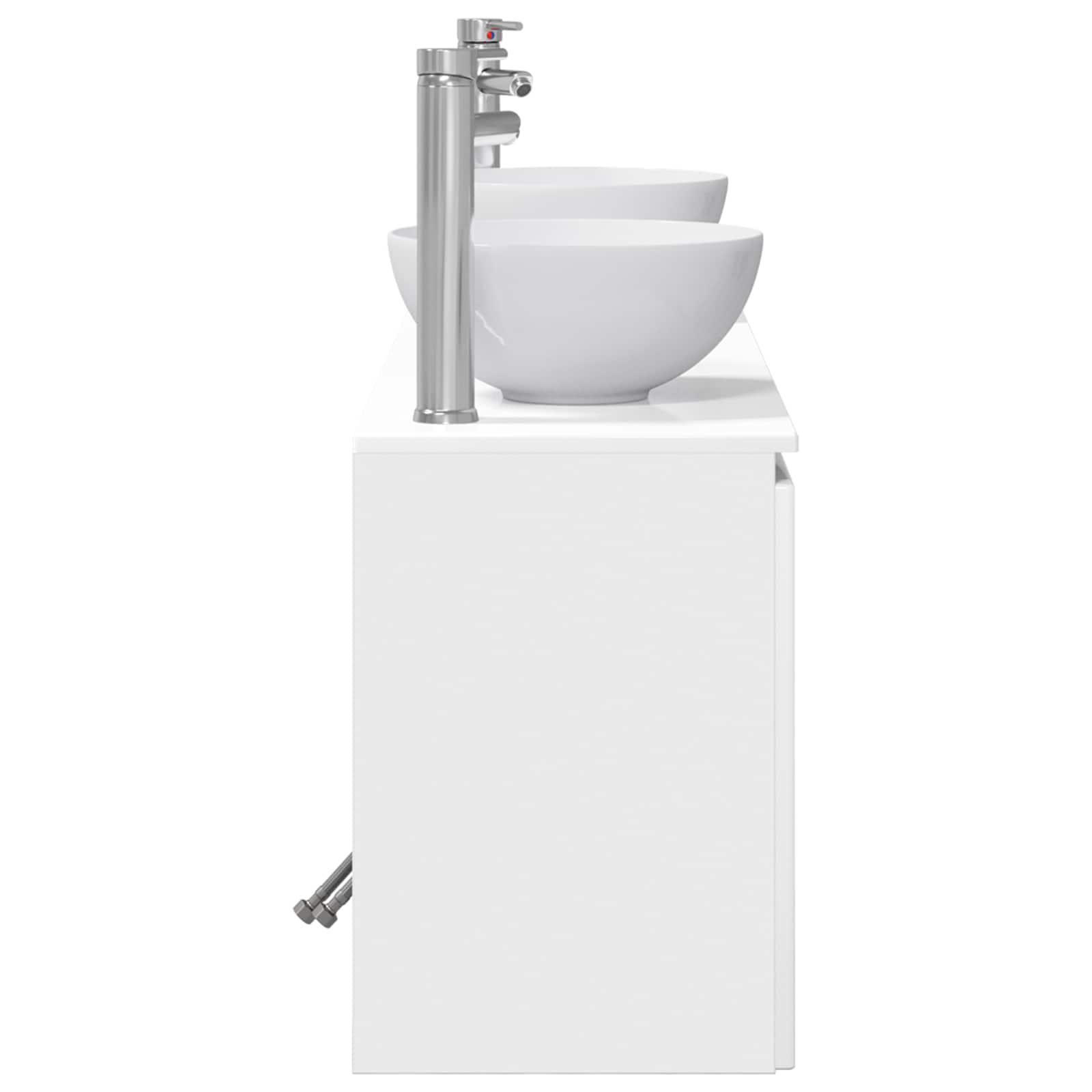 Badkamerkastenset 3 st Hoogglans Wit 49,5 x 35 x 63 cm