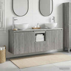 Badkamerkastenset 3 st Grijs Sonoma 49,5 x 35 x 63 cm